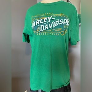 Harley-Davidson Palm Beach T-Shirt Green Turtle Design New Size Large